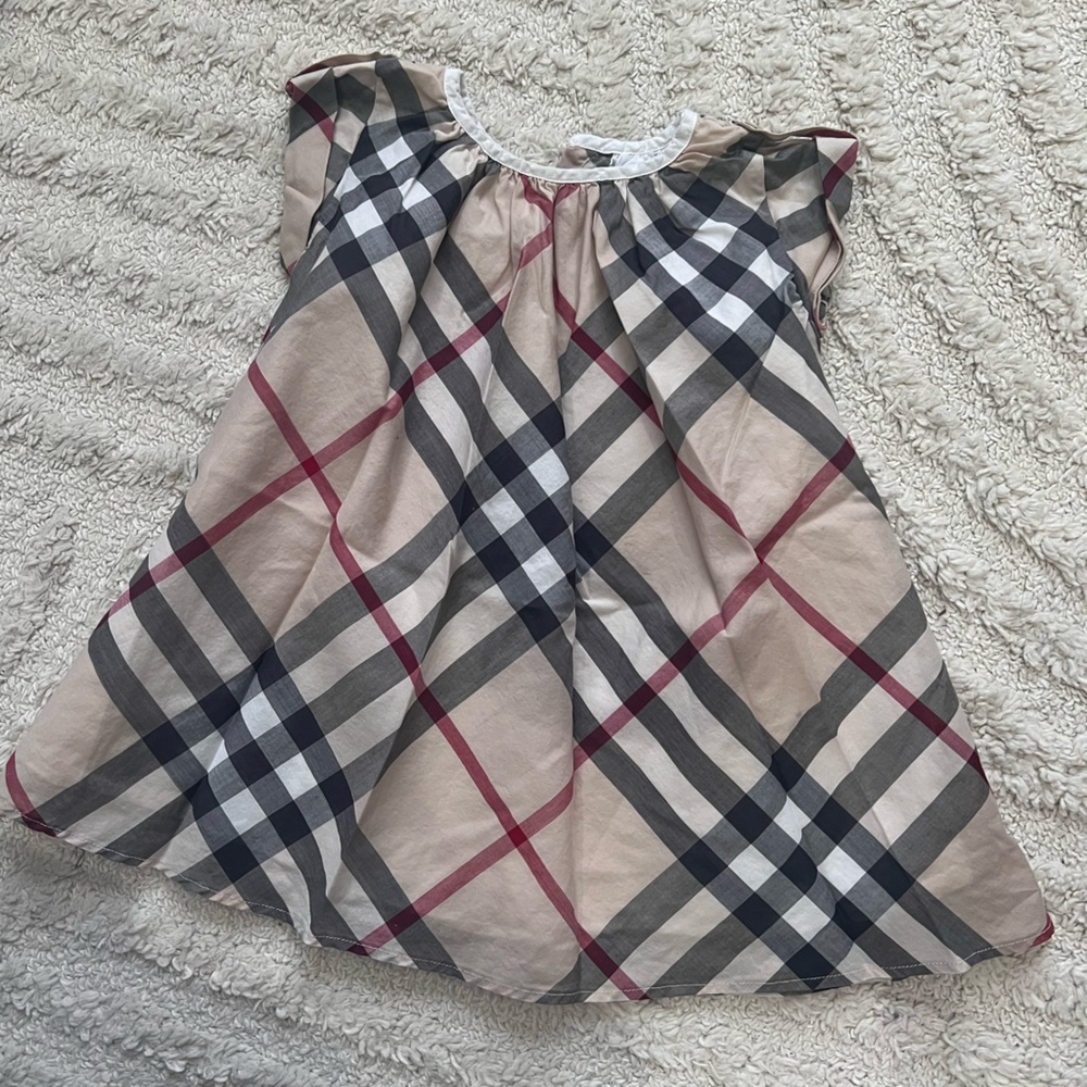 Girls Burberry cotton nova check dress 18M